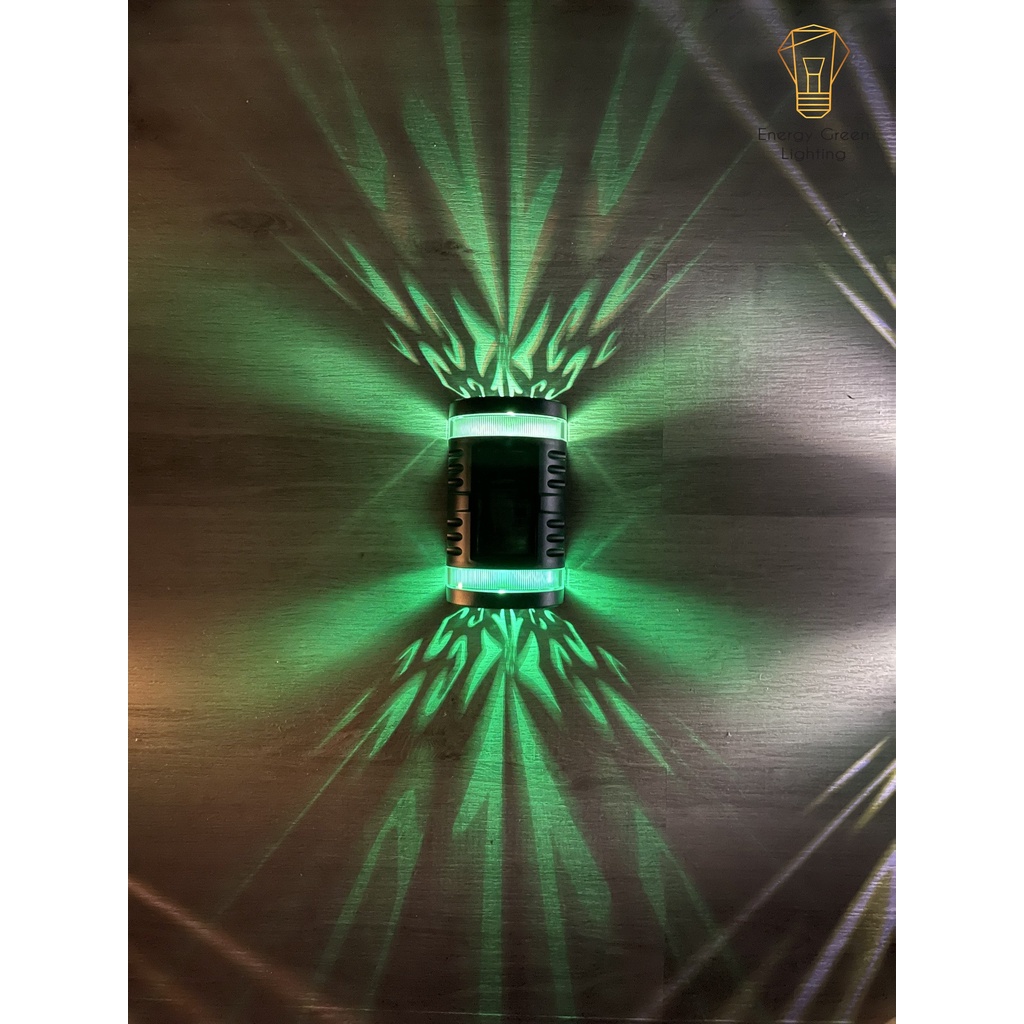 Đèn Tường 2 Đầu Chiếu Sáng Họa Tiết , Hoa Văn Energy Green Lighting MT-151 - Sử Dụng Năng Lượng Mặt Trời - Chống Nước IP