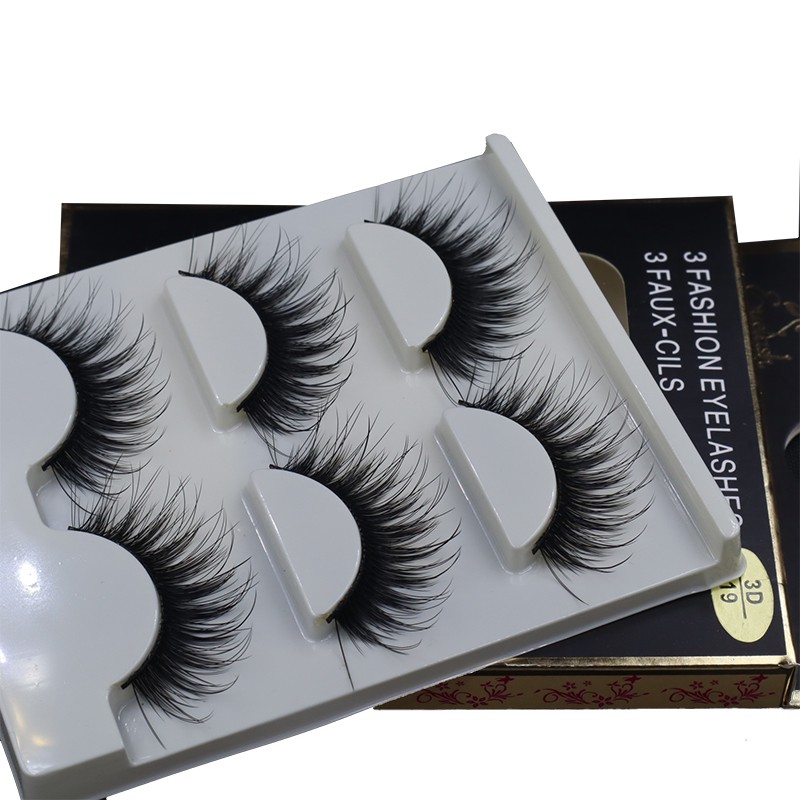 Mi giả 3D  3D Faux Mink Lashes kiểu dáng volum mang phong cách Châu Âu - Artistic makeup, sexy hàng xuất khẩu 3 cặp