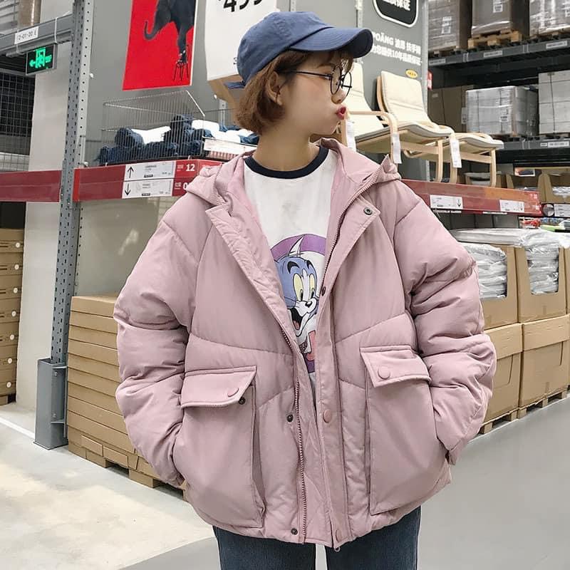 HÀNG SẴN GIAO NGAY🌼ÁO Phao Dáng Ngắn Túi Hộp Có Mũ hàng Quảng Châu- túi hộp