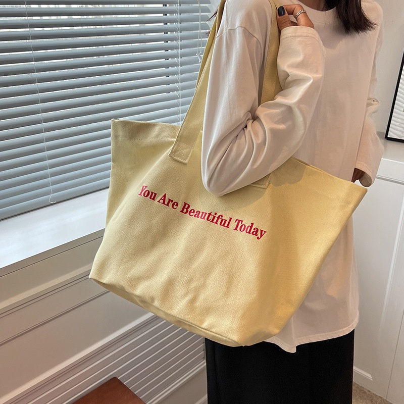 Túi Xách canvas Đeo Vai Sức Chứa Lớn Dành Cho Nữ