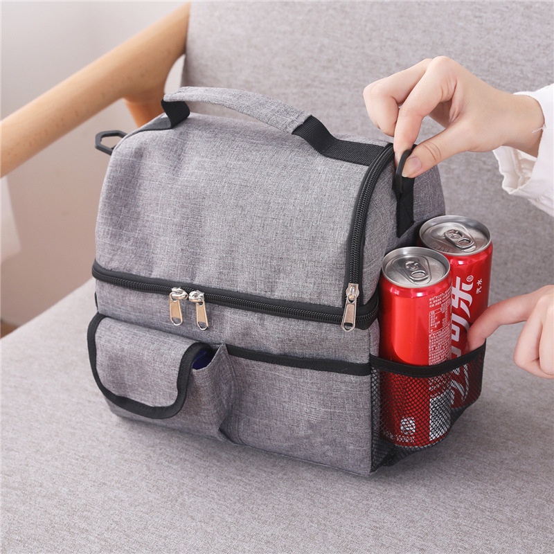 Túi Đựng Hộp Cơm Trưa Giữ Nhiệt Sức Chứa Lớn Tiện Lợi Cho Nam/Nữ