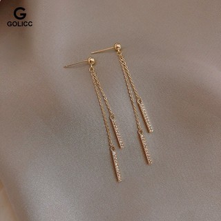 Silver needle cold wind net red earrings female chain tassel earrings temperament Korean personality punk tide earrings