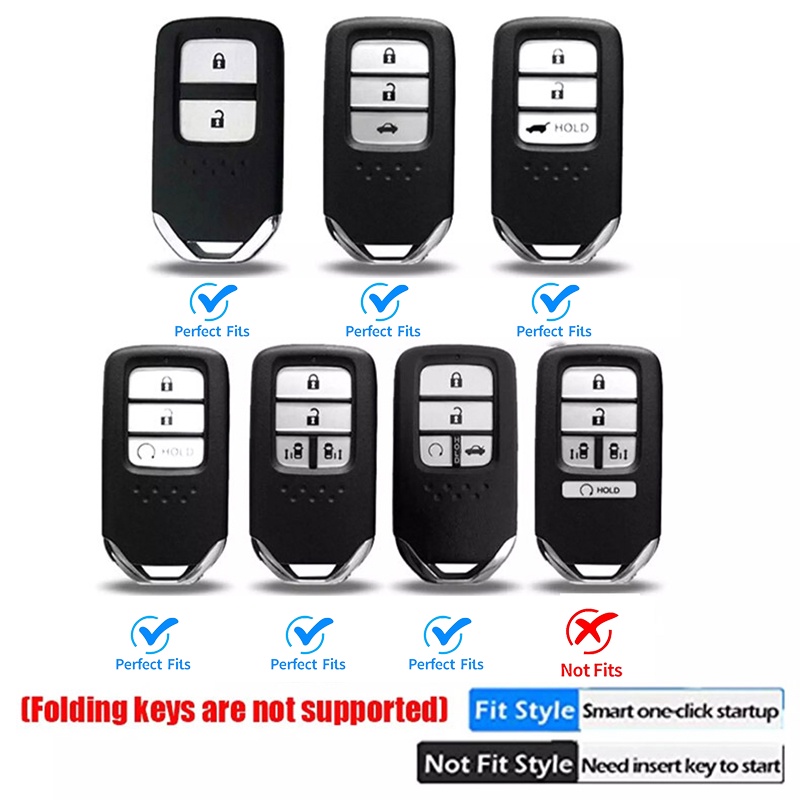 Vỏ Da Bảo Vệ Chìa Khóa Điều Khiển Từ Xa Cho Xe Hơi Honda Accord Civic CRV XRV HRV URV Odyssey