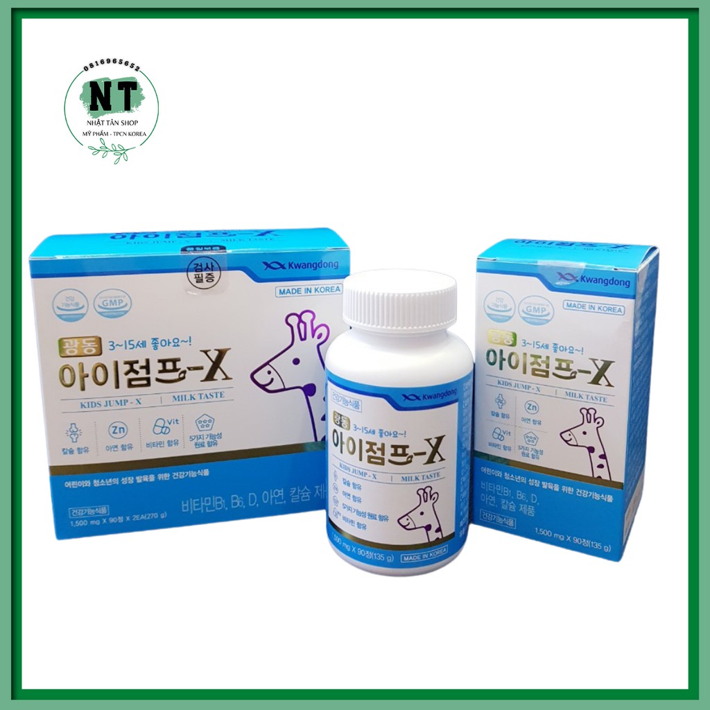 Viên uống tăng chiều cao cho bé Kwangdong Hàn Quốc - Lọ 90 viên - viên uống cải thiện chiều cao