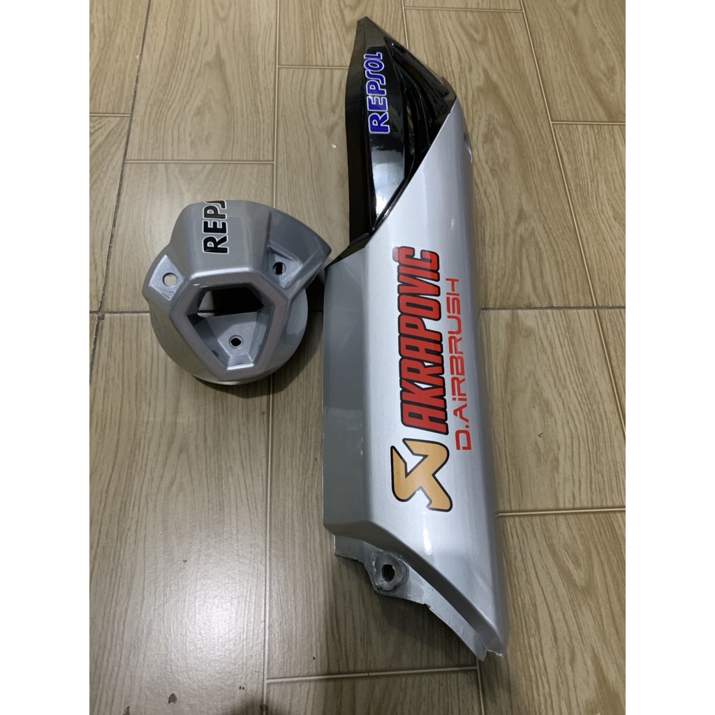 ốp pô chup đích pô winner màu bạc đen