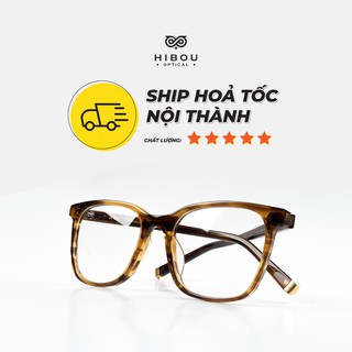 Gọng kính cận nam nữ mắt vuông cho mặt trong Hibou Optical MC05 - Chuyên lắp mắt cận độ cao siêu mỏng