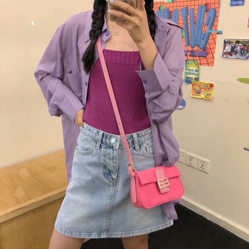 Túi kẹp nách fendii hồng