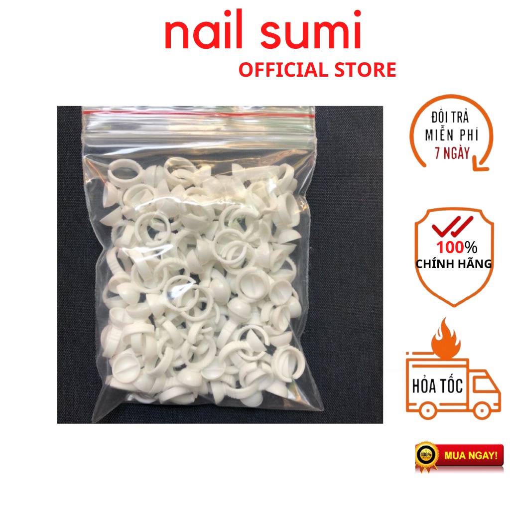 Nhẫn đựng keo nối mi ( 50 nhẫn) .