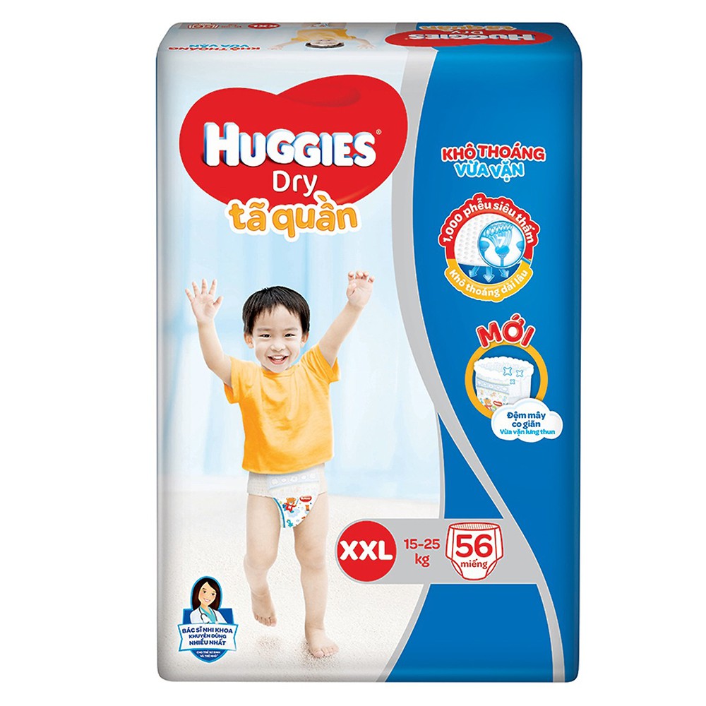 BỈM QUẦN HUGGIES SIÊU ĐẠI M74/L68/XL62/XXL56