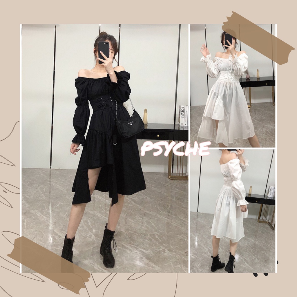 /Xả kho/ Váy đầm dạ hội, dự tiệc, kỷ yếu cực ngầu giúp nàng nổi bần bật (đen-trắng)-psyche-ảnh thật ở cuối