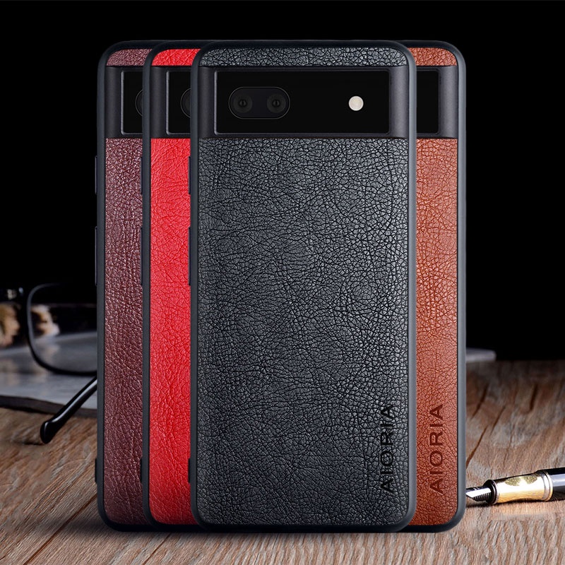 Ốp Lưng Cho Google Pixel 6A funda Sang Trọng Da Vintage Capa Da Điện Thoại Cứng Cho Google Pixel 6a 