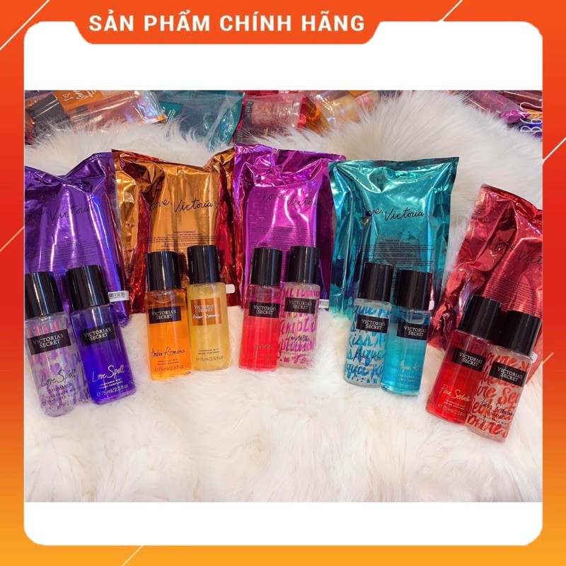 Combo Xịt Thơm Victoria's Secret  2 Chai 75ml  Chính Hãng USA