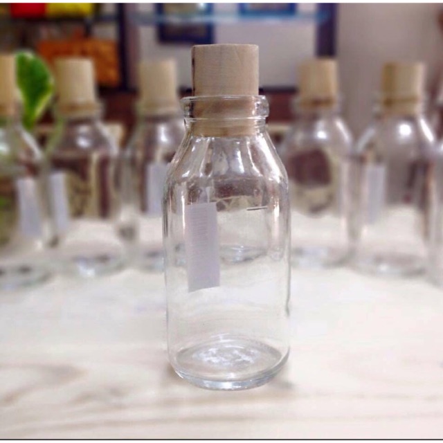 SIÊU KM-  CHAI THUỶ TINH NÚT BẦN 100ml DECOR