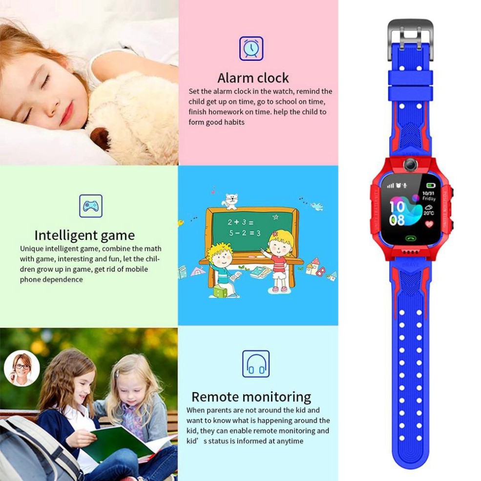 Freeship Đồng hồ Định vị Trẻ em  định vị Z66 Có thể lắp sim nghe gọi Chống nước tích hợp sim