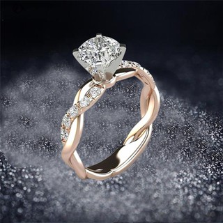 Nhẫn đính đá Zircon đơn giản cho nữ