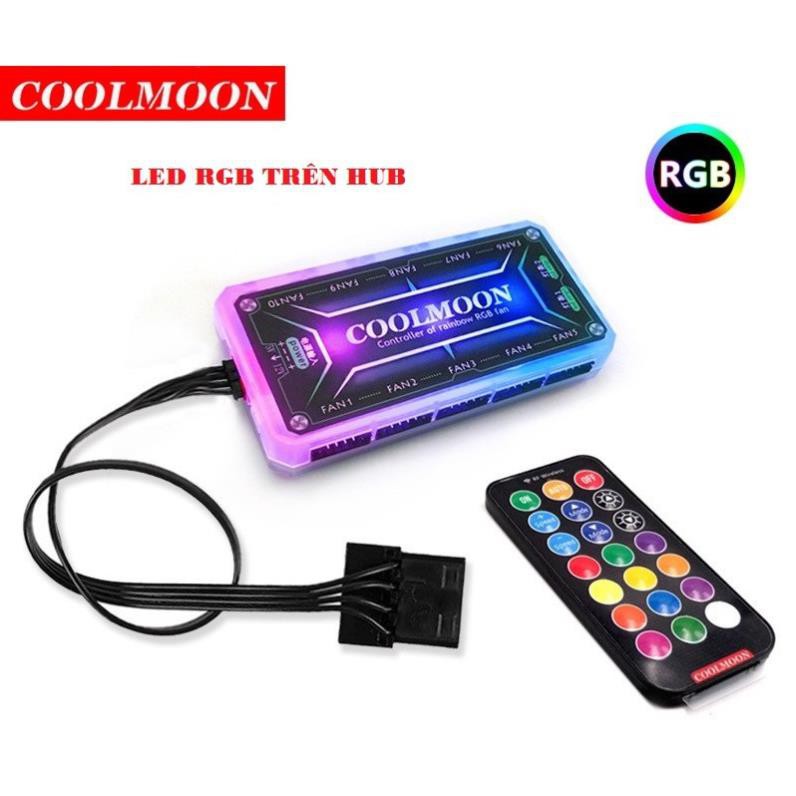 QUẠT CASE COOLMOON V8 LED RGB 12CM