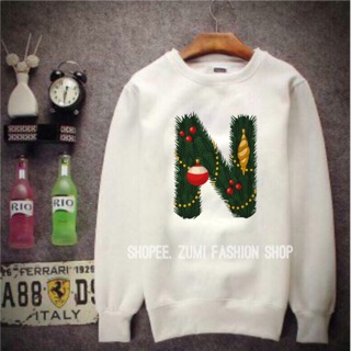 ÁO SWEATER NOEL THU ĐÔNG CHỮ N NAM NỮ ĐỀU MẶC ĐƯỢC