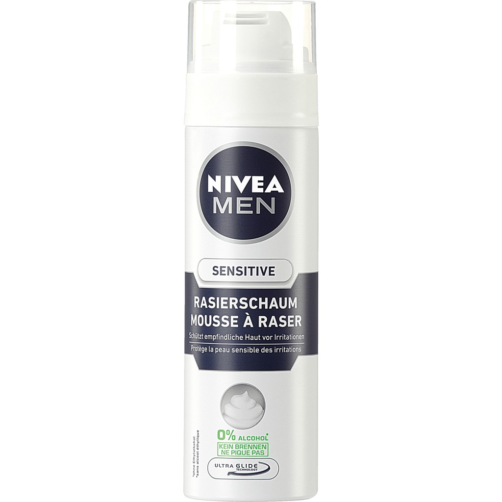 Bọt Cạo Râu Nivea Men Sensitive 200ml - Đức