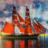 Xếp hình puzzle thuyền buồm đỏ 1000 mảnh CASTORLAND C-104482