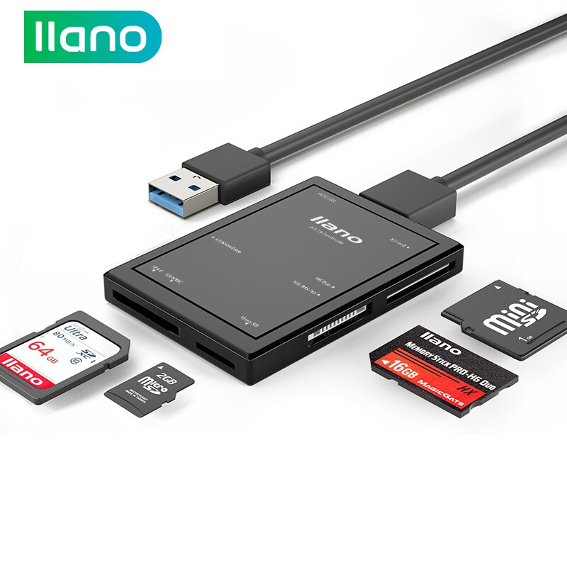 Đầu Đọc Thẻ Nhớ llano LJN-CB1002 USB 3.0 Tốc Độ Cao Đa Năng Cho SD/TF/Micro SD/CF