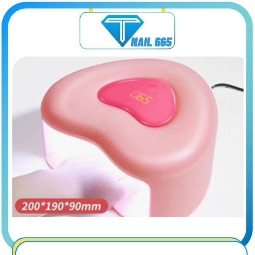 Máy hơ sun M5 hổng hình trái tim 24w 54 led nhanh khô , Máy hơ móng tay nail hấp sơn gel sấy móng tay