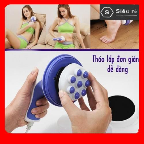 MÁY MASSAGE CẦM TAY RELAX TONE 5 ĐẦU - LÀM GỌN CƠ THỂ - MASSAGE ĐA CHỨC NĂNG THƯ GIẢN CỰC TỐT (MSP MMS123160)