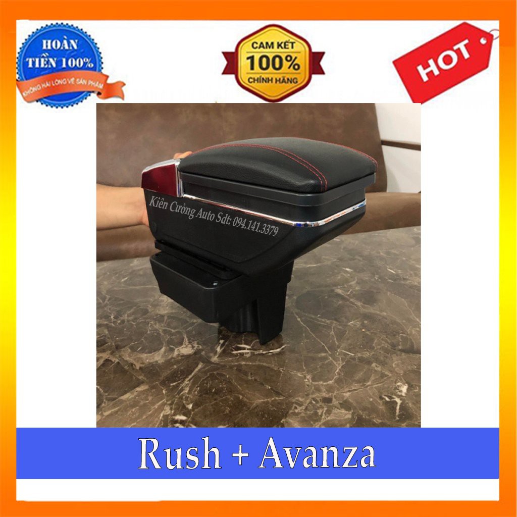 Hộp tỳ tay Toyota Rush / Avanza cao cấp tích hợp cổng sạc USB - Bảo hành 12 tháng