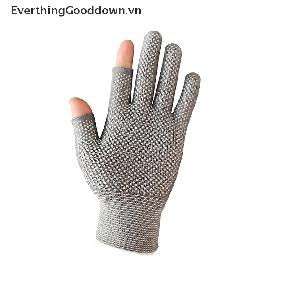 Everthinggooddown One Đôi Găng Tay Hở Ngón Chống Nắng Chống Trượt Dùng Khi Đi Xe Đạp / Câu