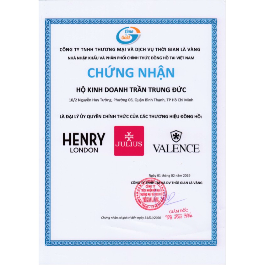 Đồng hồ nam Julius Hàn Quốc JA-1164MF dây thép (vàng)