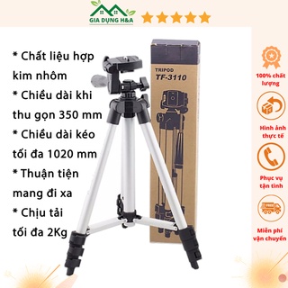 Tripod Giá Đỡ Điện Thoại 3 Chân Đa Năng làm gậy chụp hình - Tripod máy ảnh dùng để Quay Phim, livestream