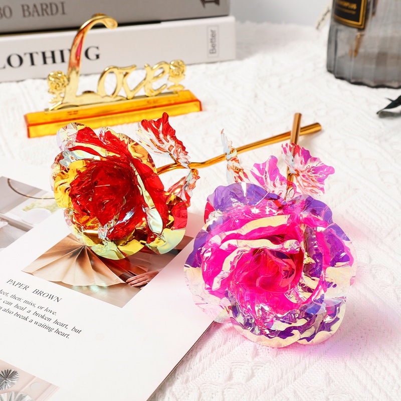 Hoa Hồng Nhân Tạo Nhiều Màu Trang Trí Ngày Valentine