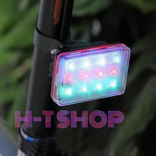 Đèn Hậu Vuông 12 LED Xe Đạp Kiểu Mới