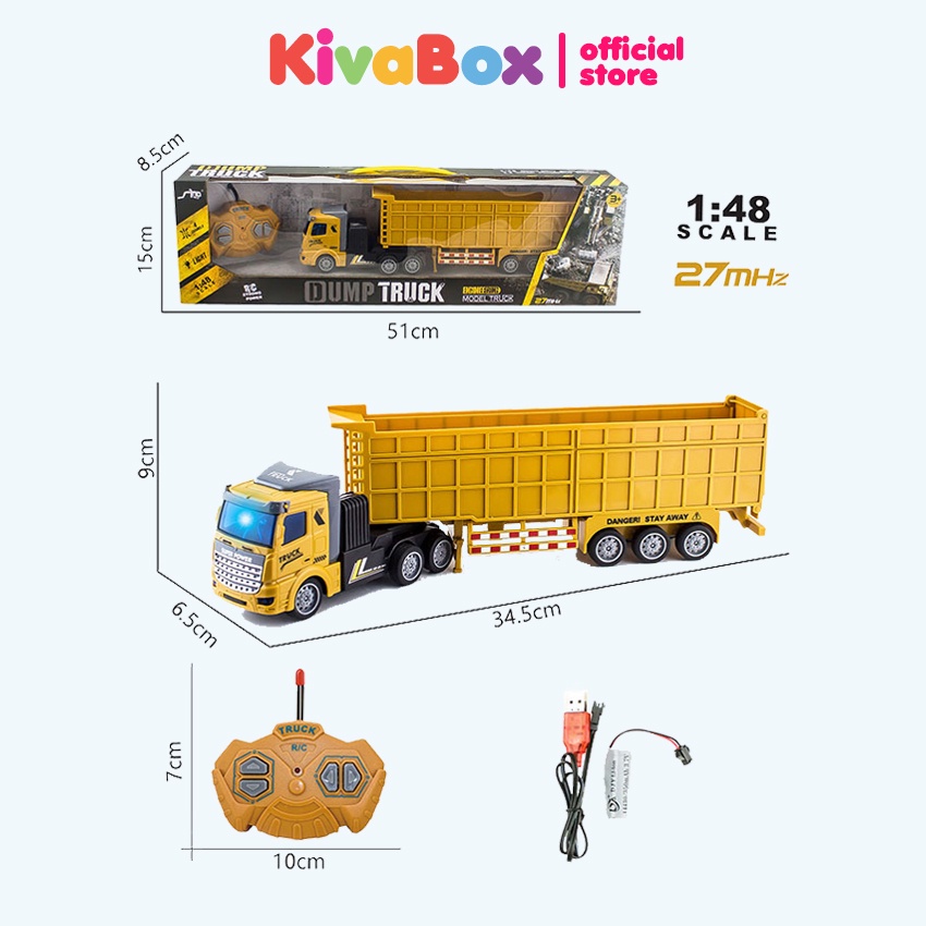 Xe container điều khiển từ xa Kivabox, mô phỏng chi tiết như bản gốc