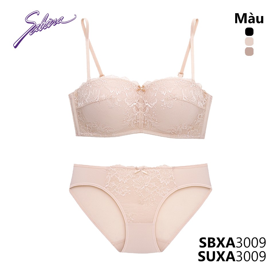 Combo Áo Lót Cúp Ngang Mút Dày Nâng Ngực Phối Ren Và Quần Đồng Bộ Doomm Doomm By Sabina SBXA3009+SUXA3009 | BigBuy360 - bigbuy360.vn