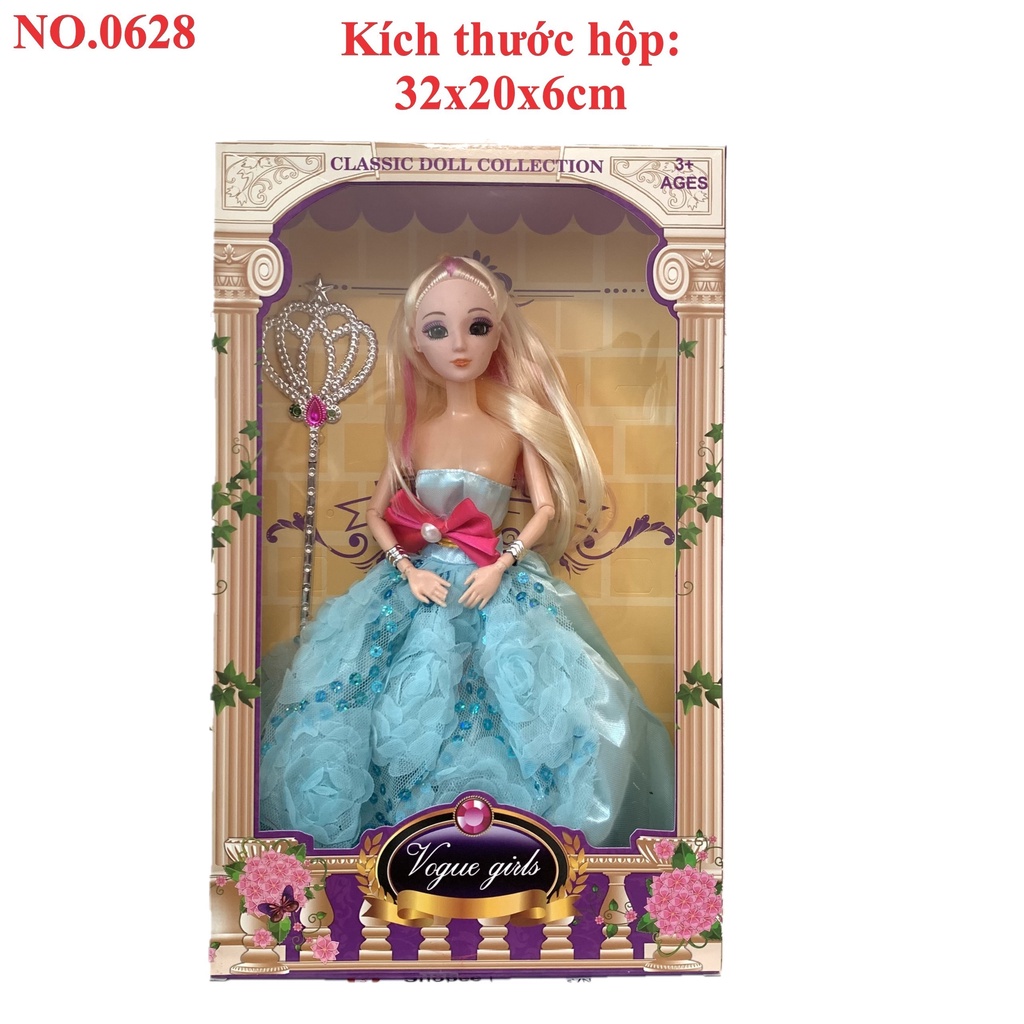Búp Bê Barbie Cỡ Lớn Cao 30 cm Tặng Kèm Phụ Kiện - Đồ Chơi Búp Bê Elsa Công Chúa Cho Trẻ Em – 0628