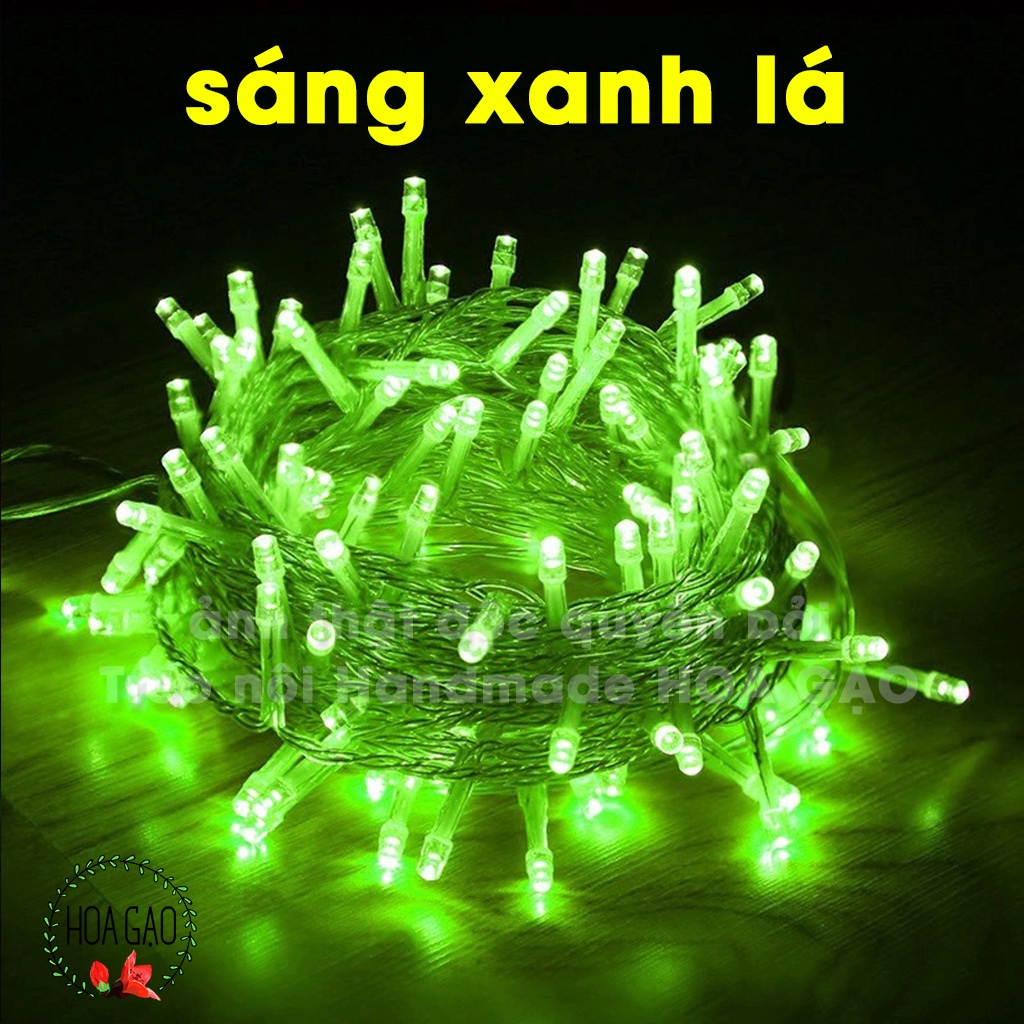 Dây đèn led trang trí phòng ngủ decor noel Tết 10m HOA GẠO GDLK nối dây được, chịu nước LOẠI TỐT không chớp nháy