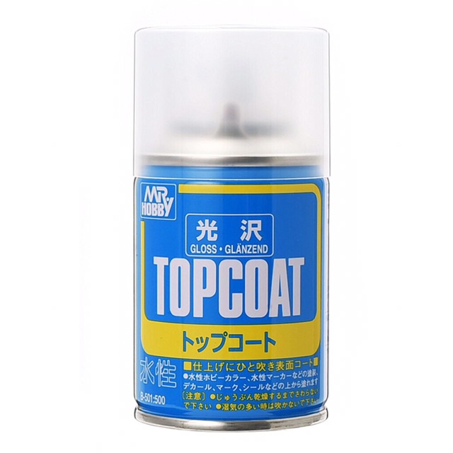 Bình Xịt Topcoat Bóng Mờ - Sơn Phủ Mr.Hobby Topcoat Flat (Mờ) B503 - Semi Glos B502- Gloss (Bóng) B501 88ml