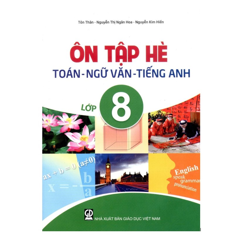 Sách - Ôn tập hè - Toán - Ngữ văn - Tiếng Anh 8