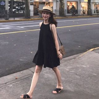 Váy Đũi Đuôi Cá Màu Đen, Màu Bò
