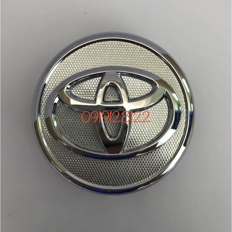 Logo chụp mâm, ốp vành la zăng bánh xe ô tô Toyota, đường kính 57mm, chất liệu nhựa ABS cao cấp