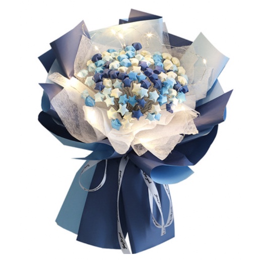 [HOẢ TỐC] HCM BÓ HOA 520 NGÔI SAO THÀNH PHẨM SẴN XANH DƯƠNG