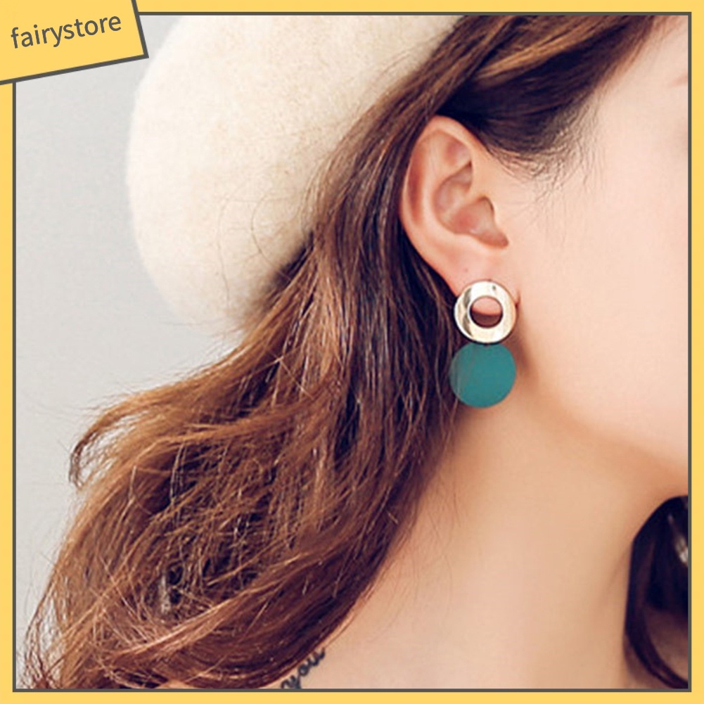 Bộ 2 Đôi Hoa Tai Thiết Kế Hình Học Cá Tính Cho Nữ