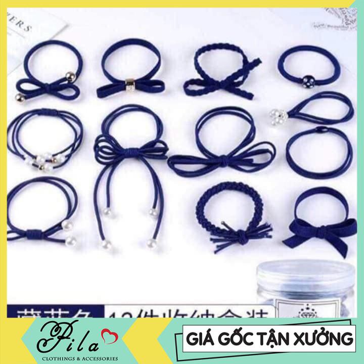 [Giá gốc tận xưởng] Hộp 12 thun buộc tóc xinh xắn