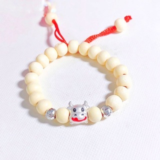 Vòng dâu tằm cho bé, vòng dâu mix trâu và bi bạc giúp trang sức Minh Thoa Silver