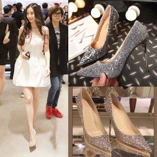 [10cm / 8cm / 7cm]♥Giày Cao Gót Thiết Kế Xinh Xắn Thời Trang Cho Nữ♥Giày Cao Gót Màu Vàng Kim Sang Trọng Cho Cô Dâu♥Giày Cao Gót Mũi Nhọn Thời Trang Dành Cho Nữ♥Công Chúa Đính Kim Sa Pha Lê♥Giày Búp Bê Thiết Kế Đơn Giản Thời Trang Trẻ Trung