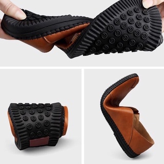 Giày lười da thật thời trang cho nam size 38~46