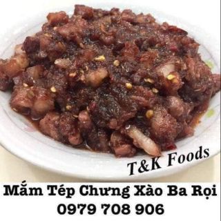 MẮM TÉP CHƯNG XÀO BA RỌI 500gr