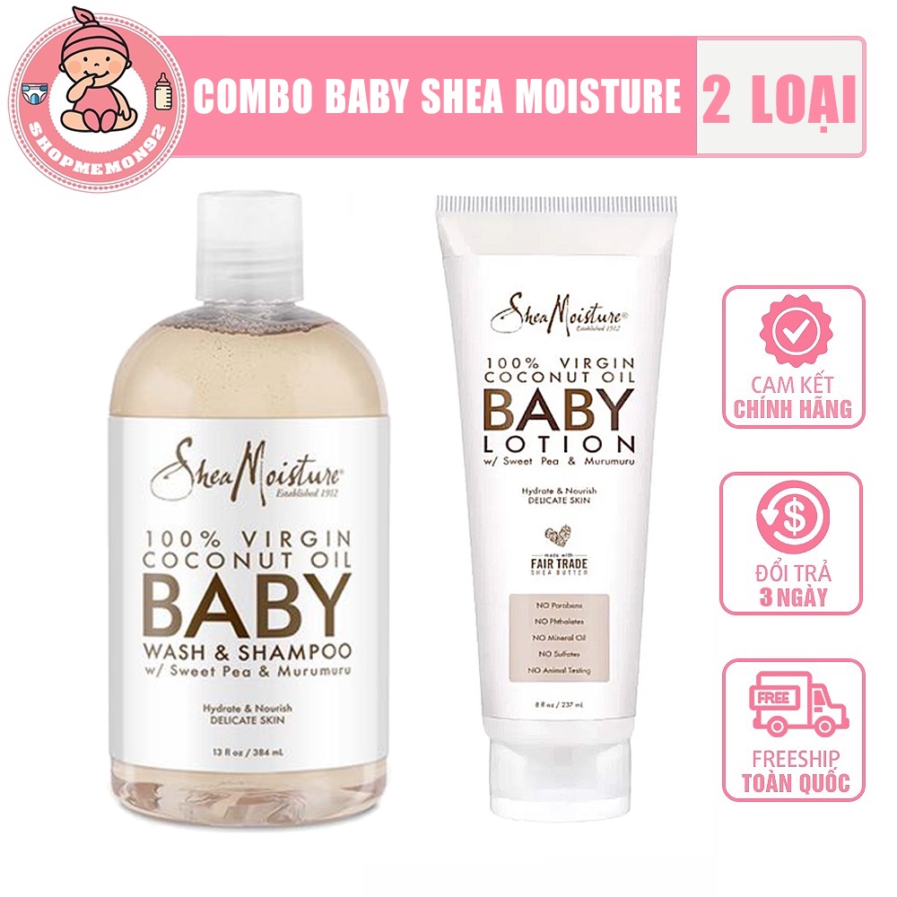 Sữa tắm - Lotion dưỡng ẩm Baby Shea Moisture giúp da bé luôn mềm mại