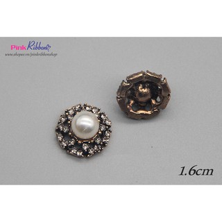 Charm đá ghi 16mm phụ kiện thời trang, gắn lên phụ kiện tóc, làm phụ kiện nơ bờm kẹp tóc, DIY, handmade