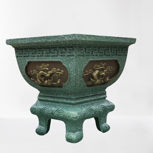 Khuôn Chậu Cảnh ABS Lục Giác 55 Cây Tùng + Khuôn Chân Đôn Kỷ 55 - LG55T